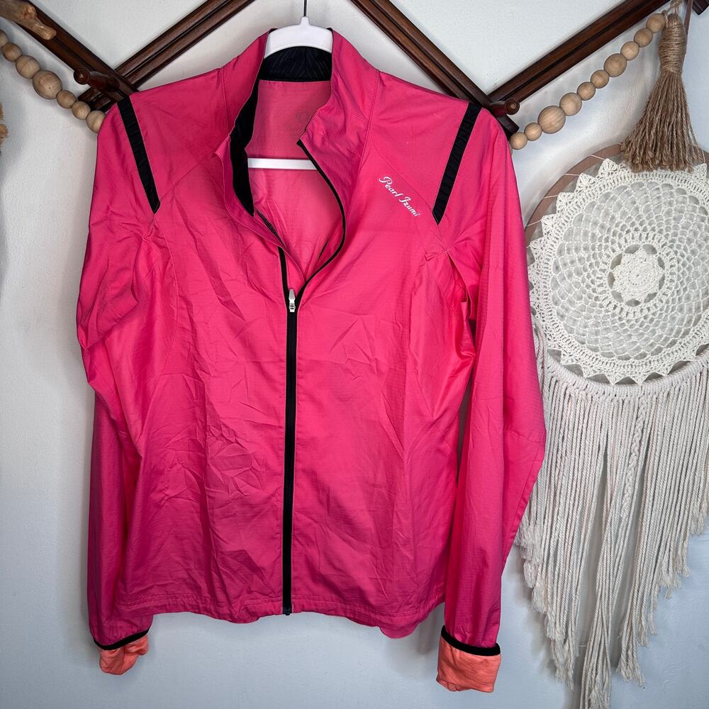 Pearl Izumi Elite Pink Lightweight Athletic Zip Up Cycling Jacket